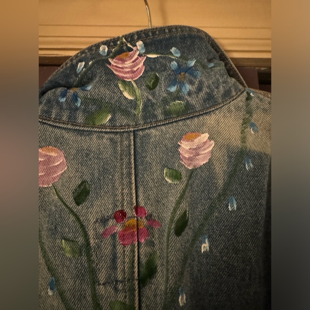 LOWEST PRICE - HANDPAINTED Long, Denim Jacket